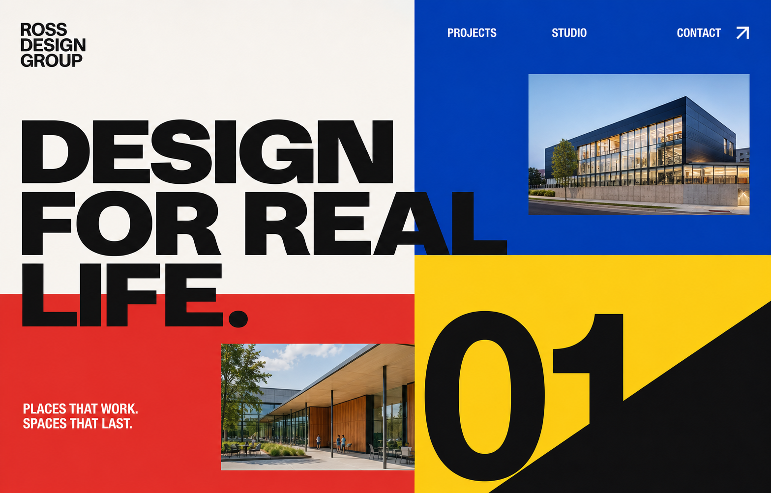 Colorblock Modernism website direction
